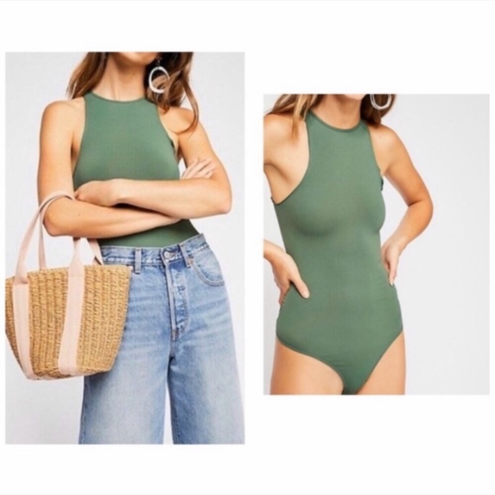 Intimately Free People Green Bodysuit